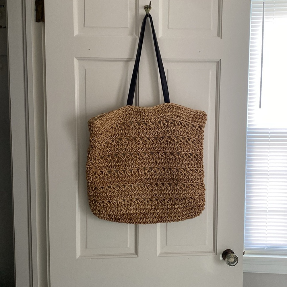 Raffia beach tote
